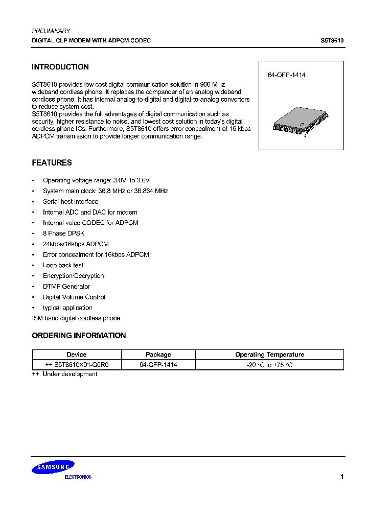 S5T8610_1088277.PDF Datasheet