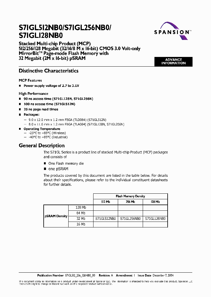 S71GL512NB0_1304150.PDF Datasheet