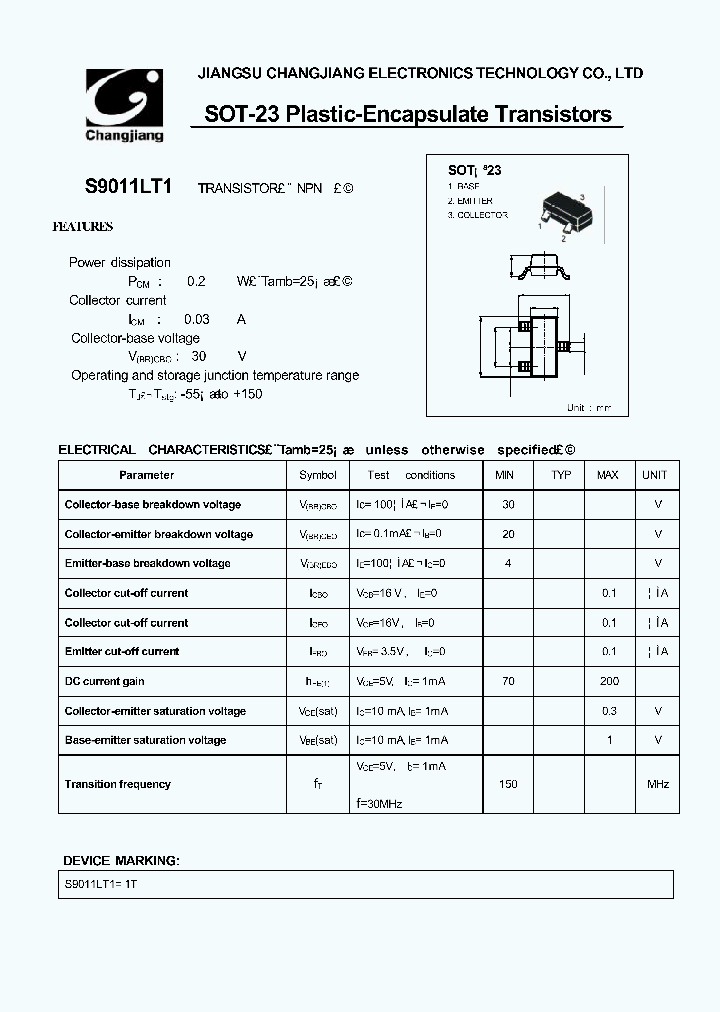 S9011LT1-SOT-23_1304313.PDF Datasheet