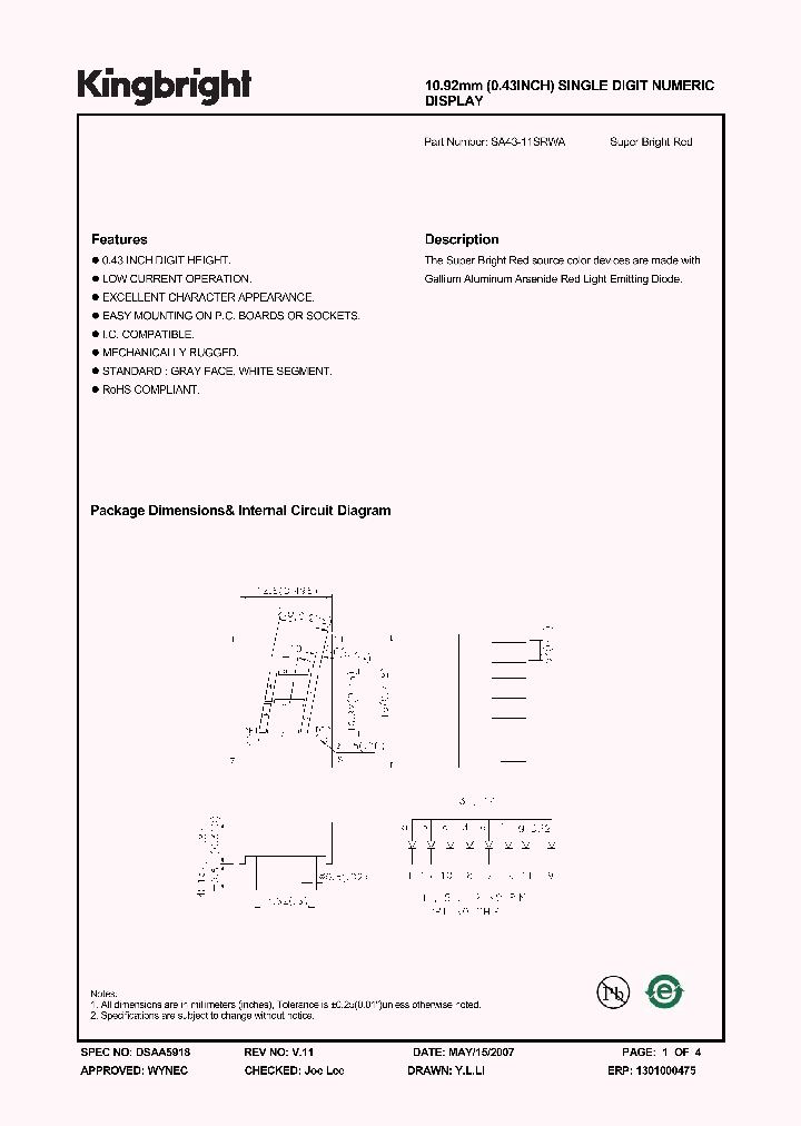 SA43-11SRWA_1304442.PDF Datasheet