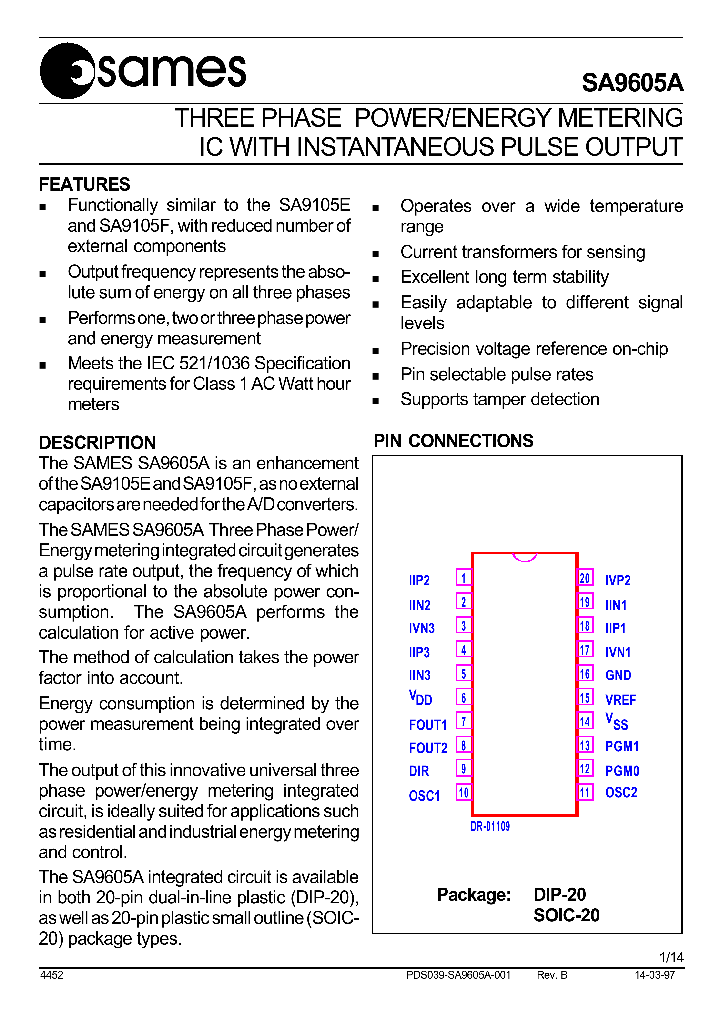 SA9605ASA_1304609.PDF Datasheet