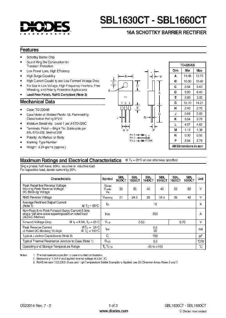 SBL1660CT_1305330.PDF Datasheet