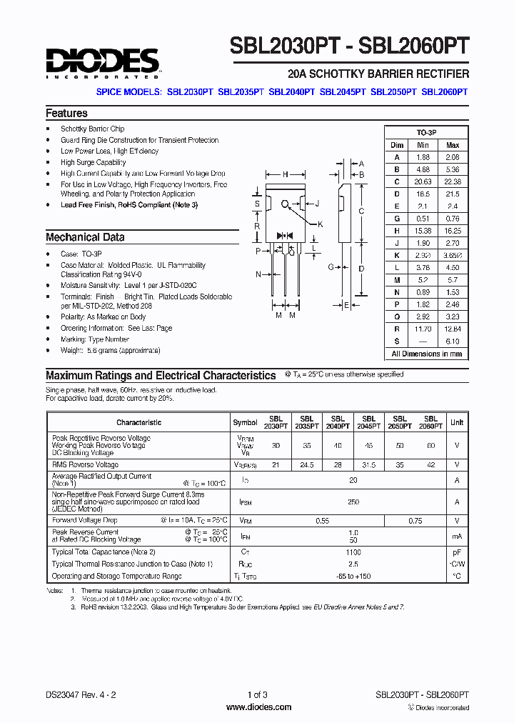 SBL2060PT_1305339.PDF Datasheet