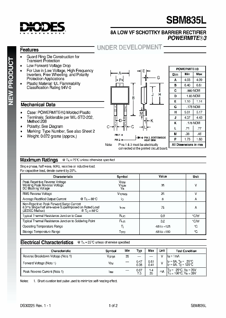 SBM835L-13_1305389.PDF Datasheet