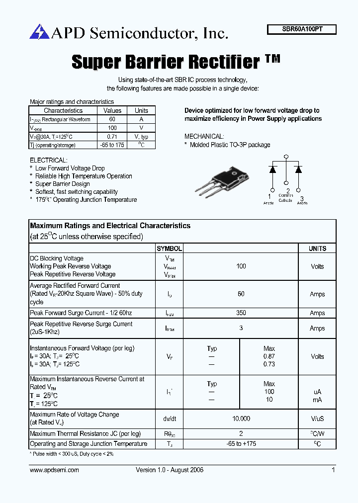 SBR60A100PT_1161187.PDF Datasheet
