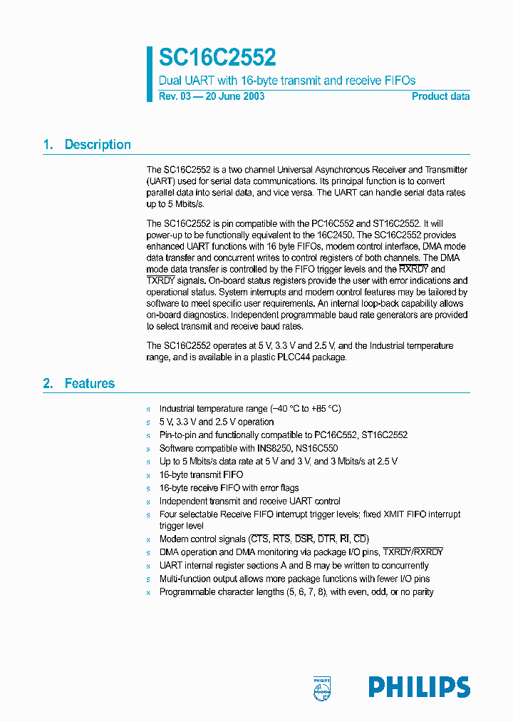SC16C2552_1028279.PDF Datasheet