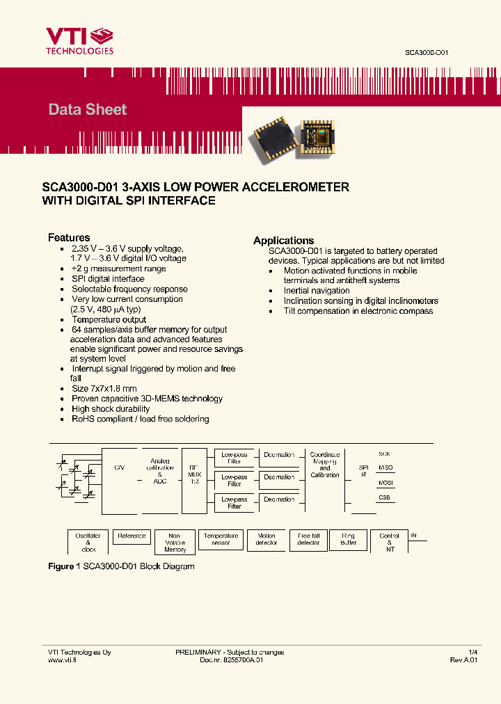 SCA3000-D01_1305820.PDF Datasheet