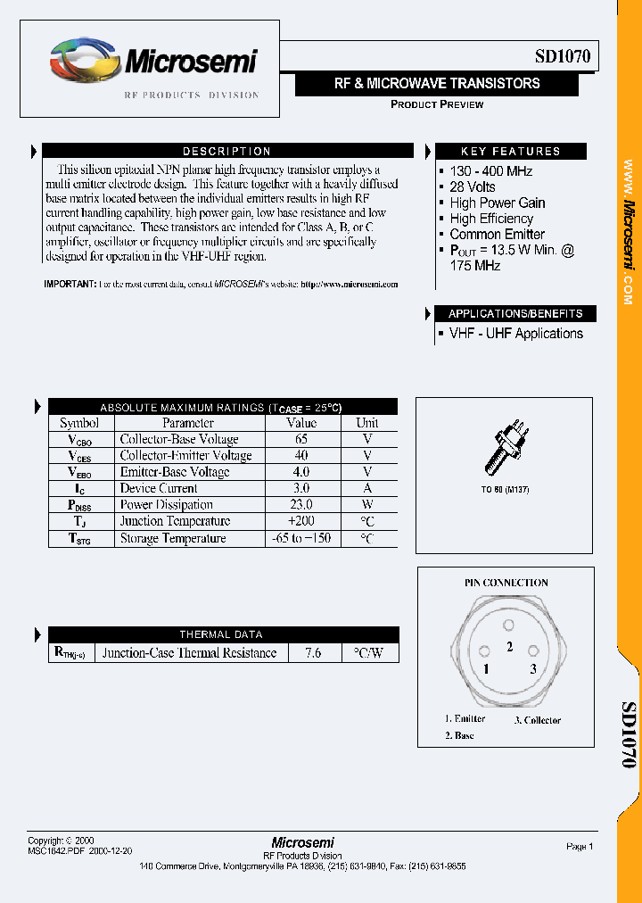 SD1070_1306063.PDF Datasheet