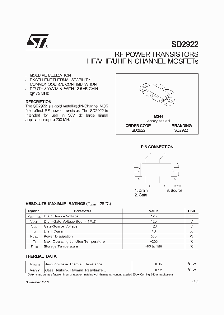 SD2922_1306246.PDF Datasheet