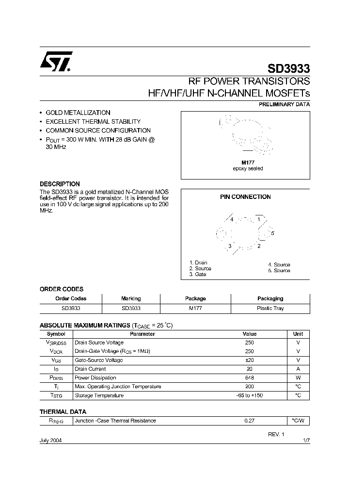 SD3933_1306268.PDF Datasheet