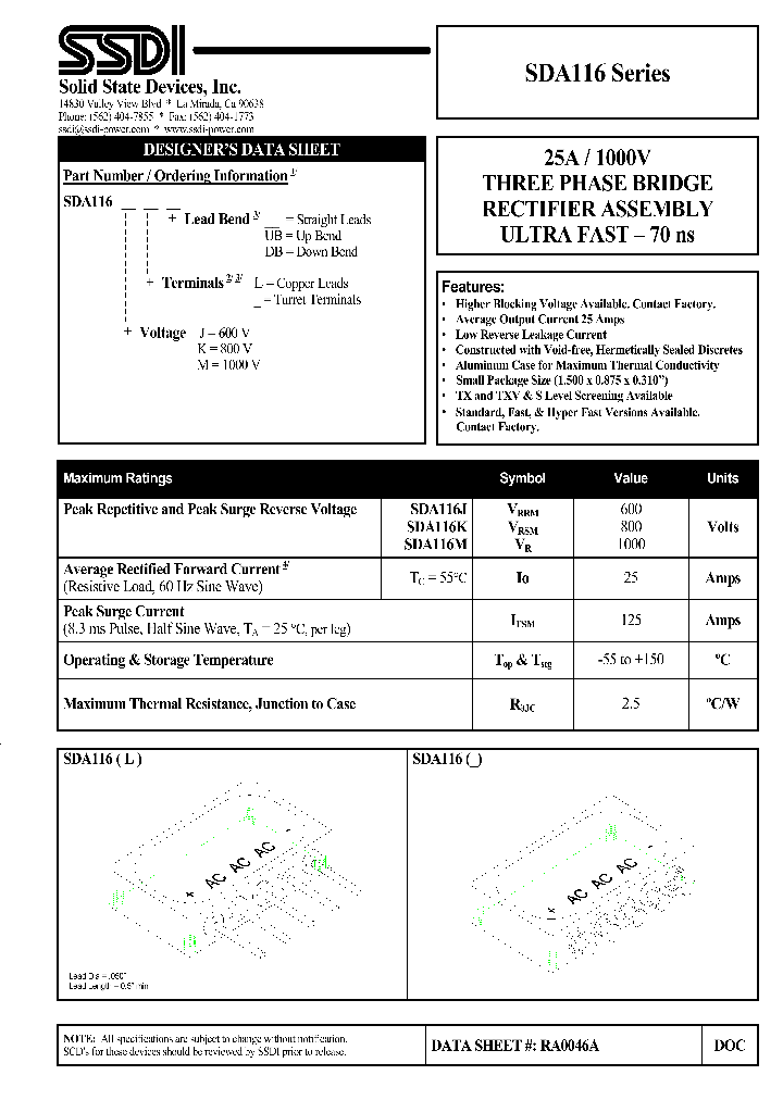 SDA116M_1306370.PDF Datasheet
