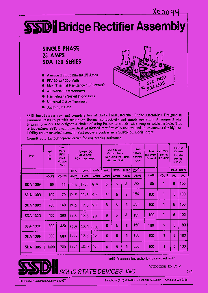 SDA130G_1306374.PDF Datasheet