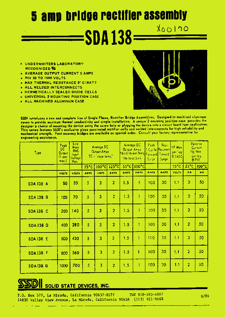 SDA138G_1306376.PDF Datasheet