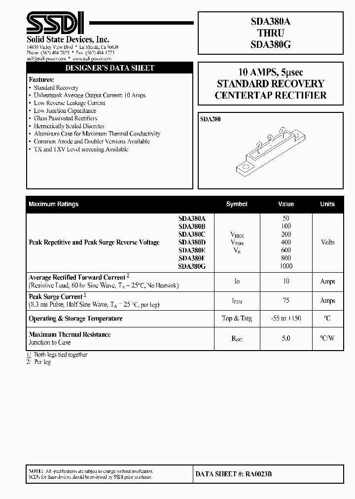 SDA380G_1306427.PDF Datasheet