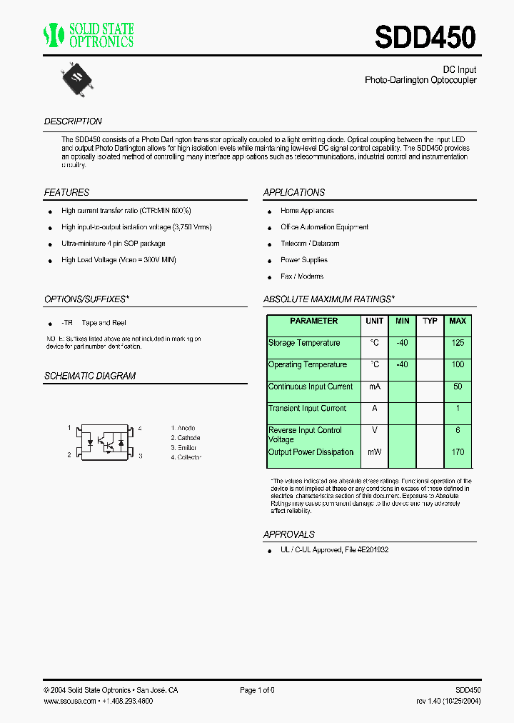 SDD450_1306527.PDF Datasheet
