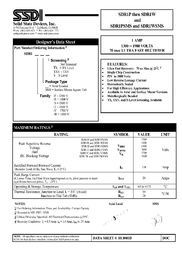 SDR1WSMS_1306634.PDF Datasheet