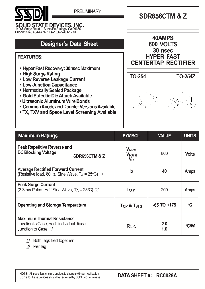 SDR656CTMZ_1306685.PDF Datasheet