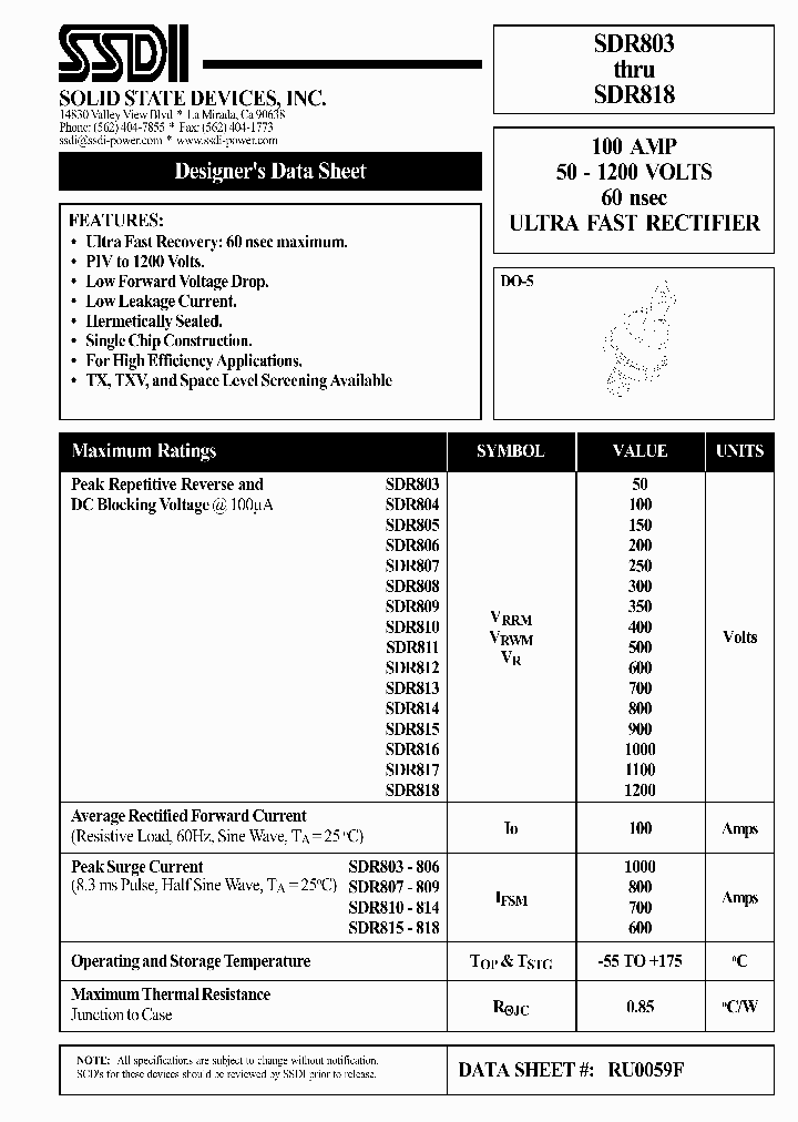 SDR818_1306695.PDF Datasheet