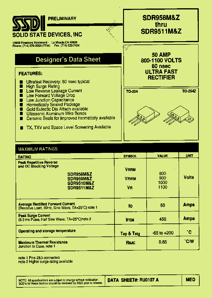 SDR959Z_1306729.PDF Datasheet