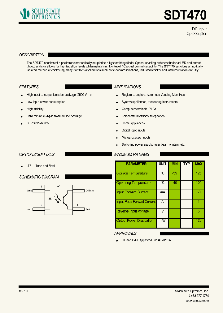SDT470_1306780.PDF Datasheet