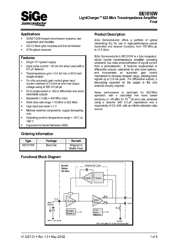 SE1010W_1306804.PDF Datasheet