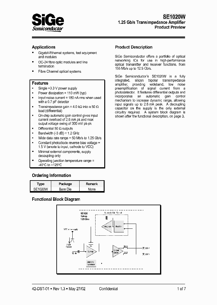 SE1020W_1306805.PDF Datasheet