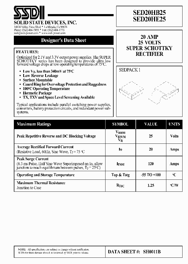 SED20HE25_1306883.PDF Datasheet