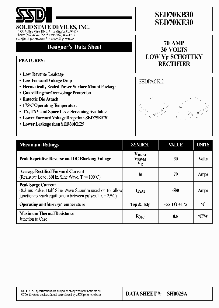 SED70KE30_1306887.PDF Datasheet