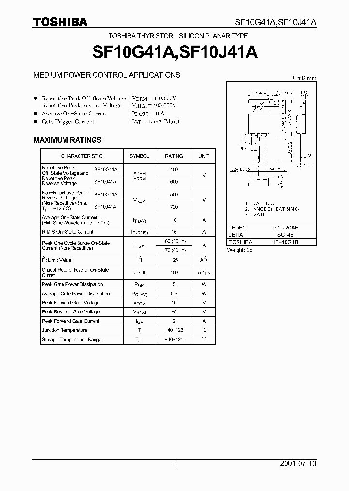 SF10J41A_1307183.PDF Datasheet