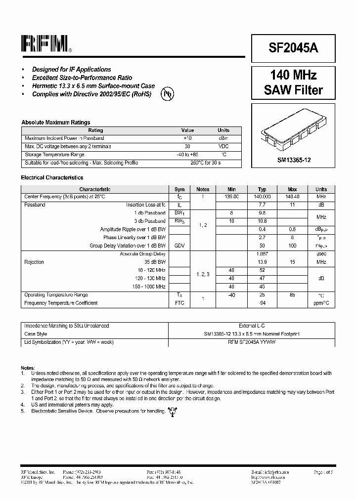 SF2045A_1307250.PDF Datasheet