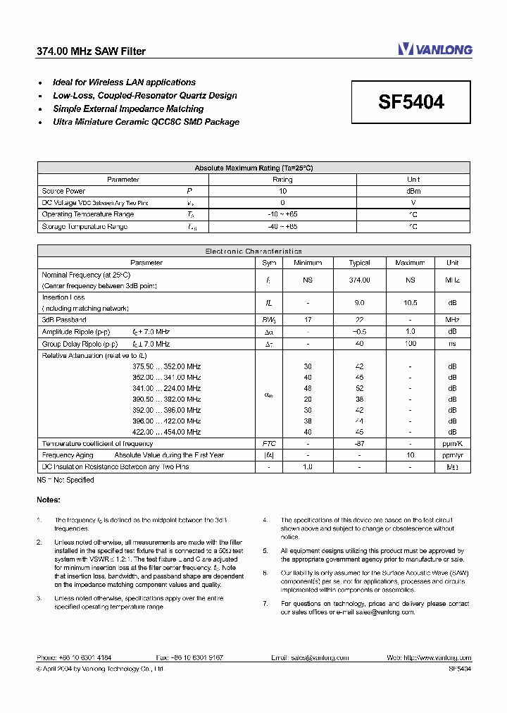 SF5404_1307333.PDF Datasheet