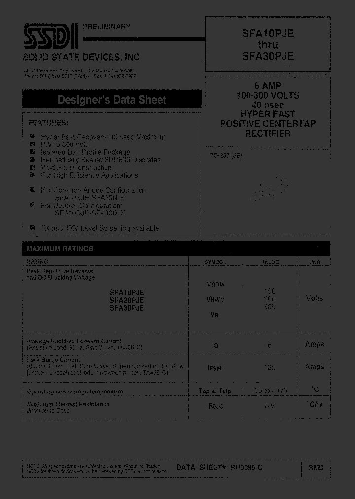 SFA30PJE_1307390.PDF Datasheet