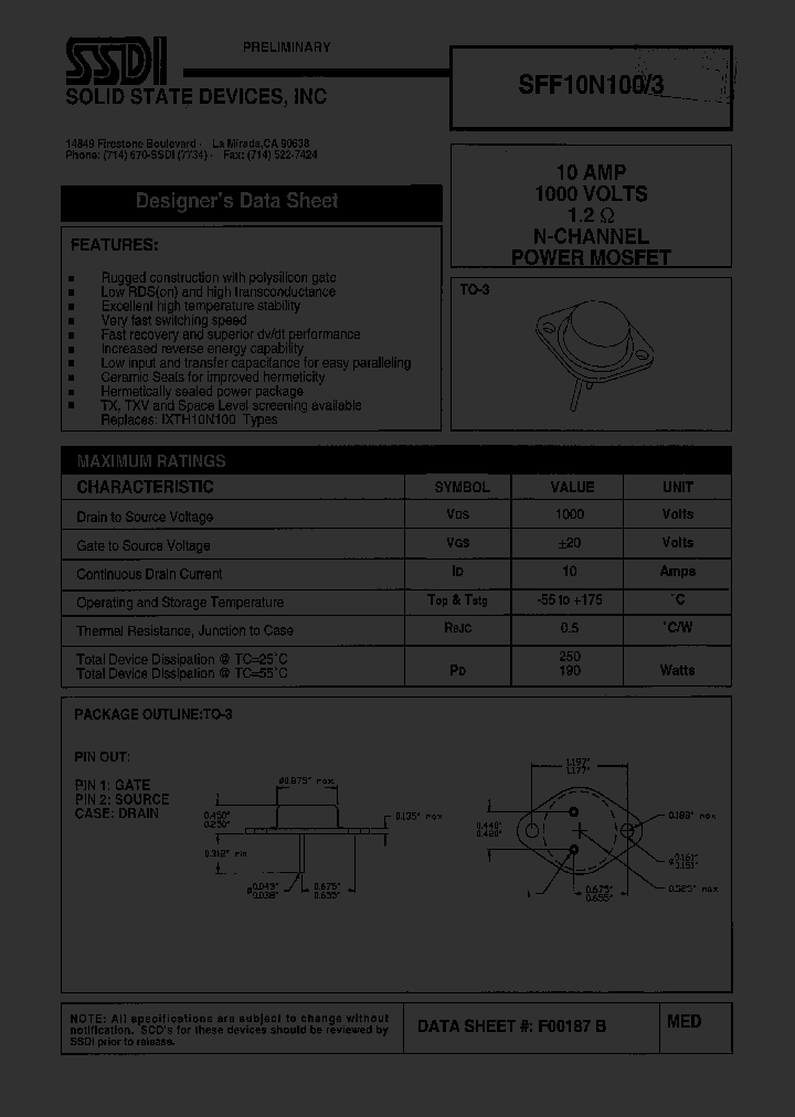SFF10N1003_1307424.PDF Datasheet