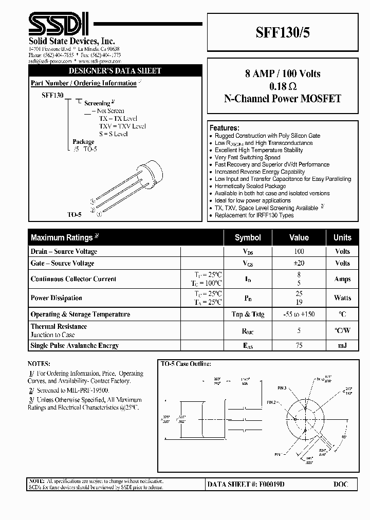 SFF1305_1307435.PDF Datasheet