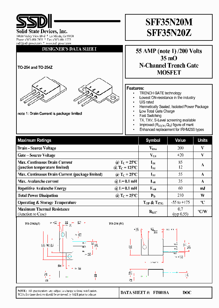 SFF35N20Z_1307484.PDF Datasheet