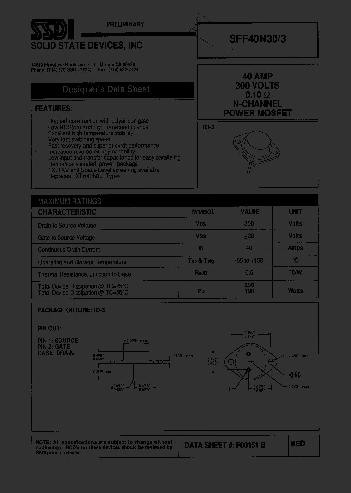 SFF40N303_1307486.PDF Datasheet