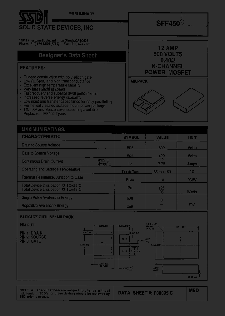 SFF450_1307500.PDF Datasheet