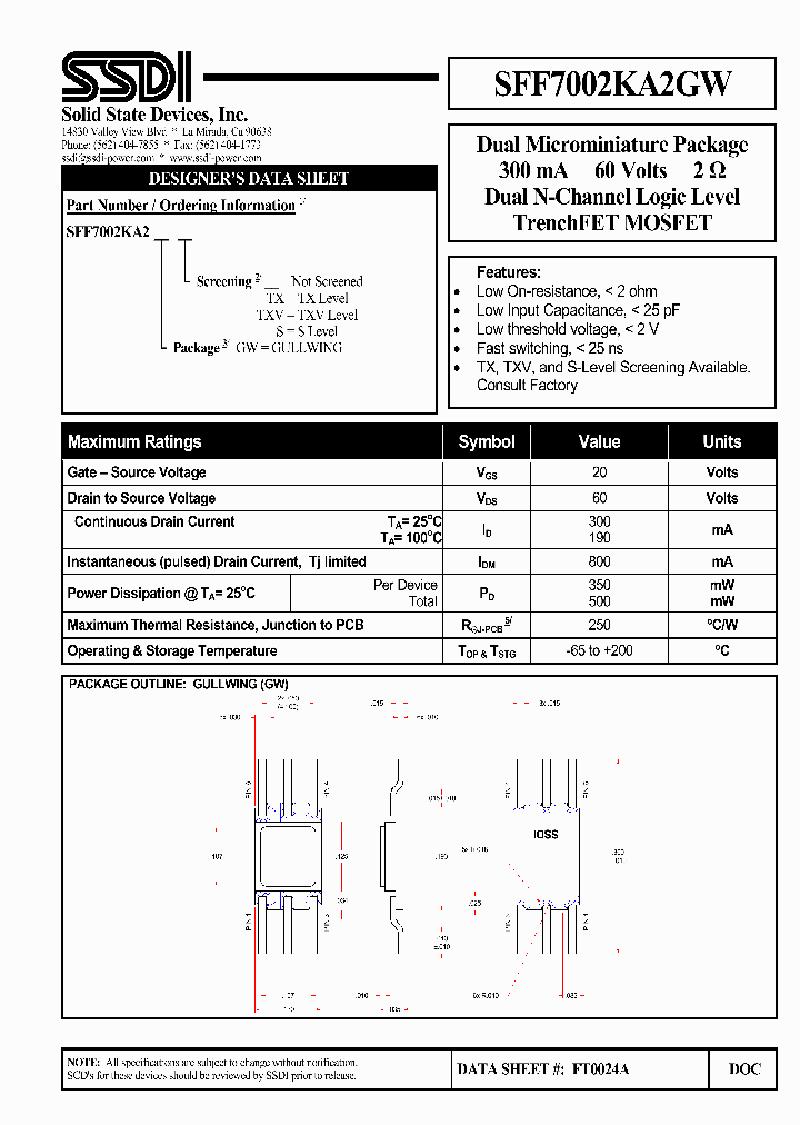 SFF7002KA2GW_1307512.PDF Datasheet