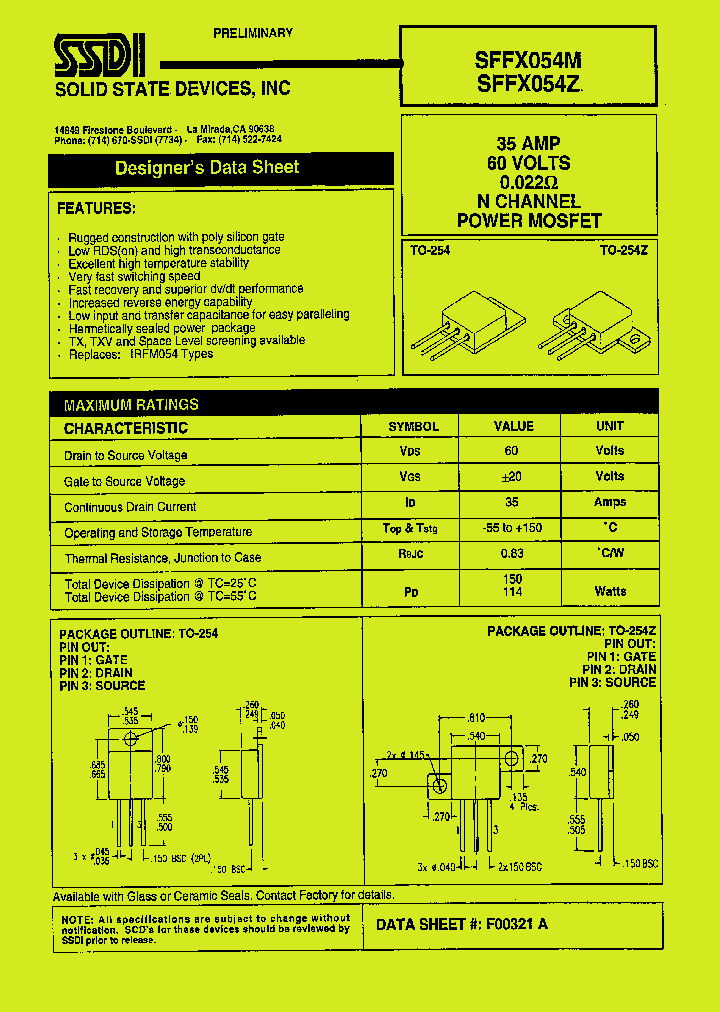 SFFX054Z_1307553.PDF Datasheet