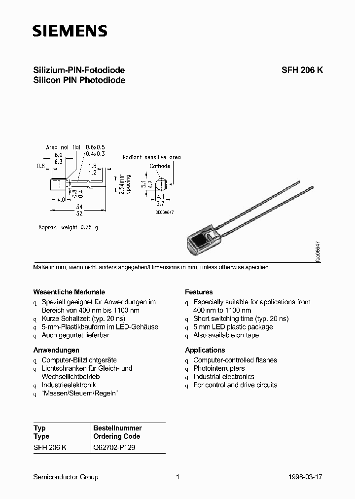 SFH206K_1307564.PDF Datasheet