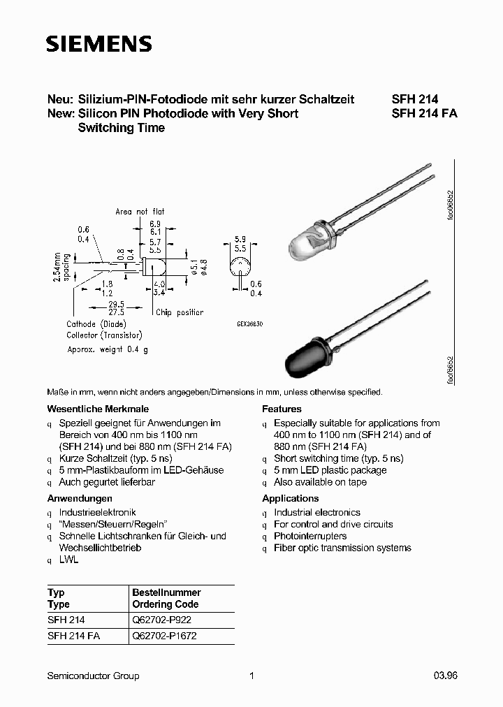 SFH214FA_1307567.PDF Datasheet
