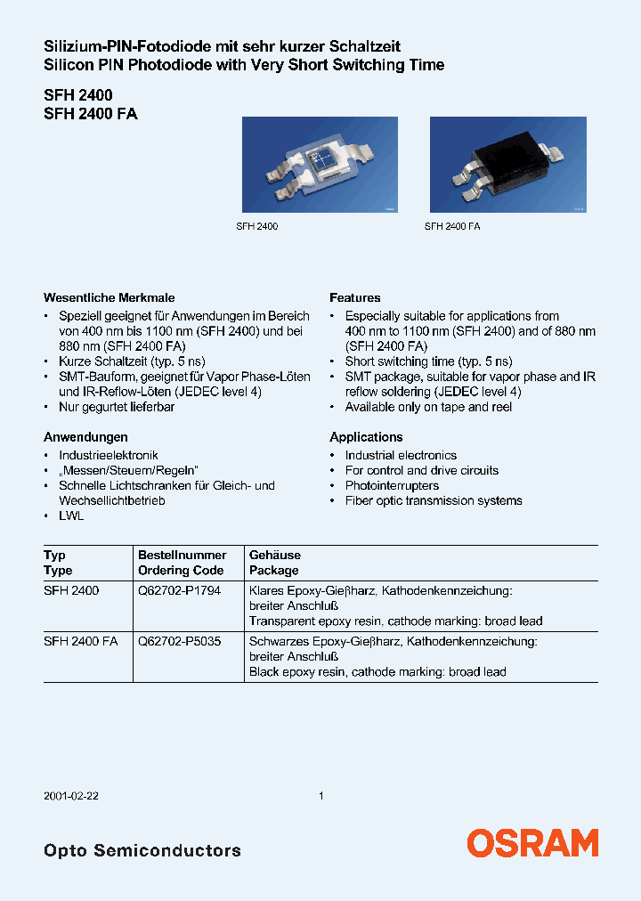 SFH2400_1181246.PDF Datasheet