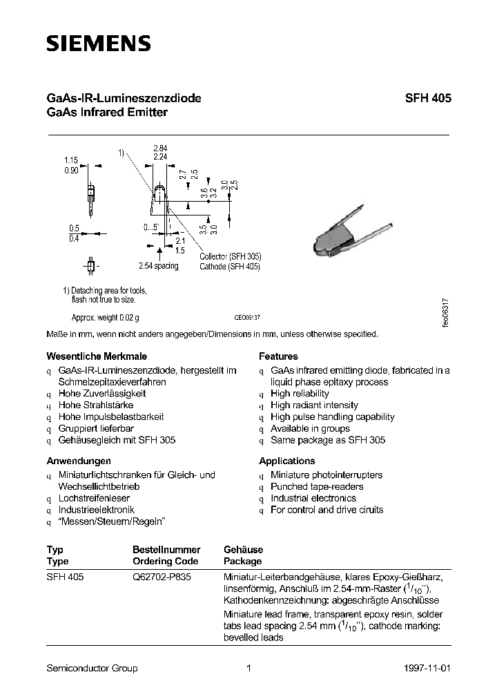 SFH405_1307597.PDF Datasheet