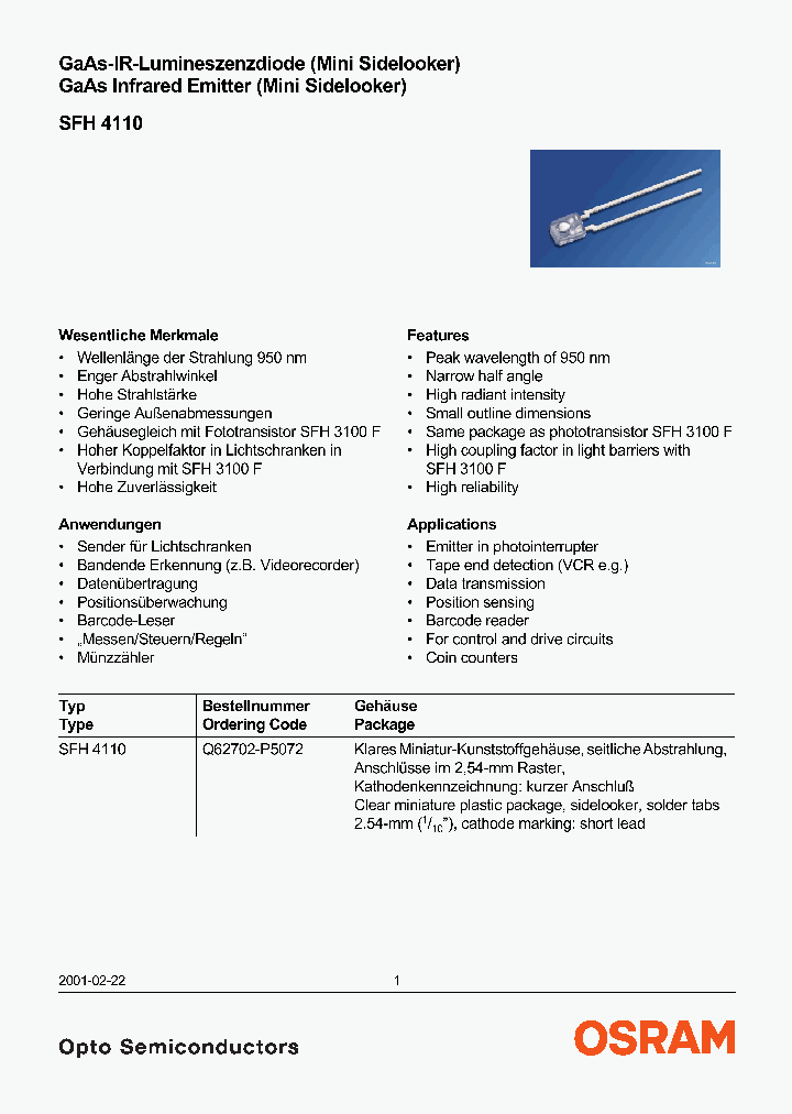 SFH4110_1307600.PDF Datasheet