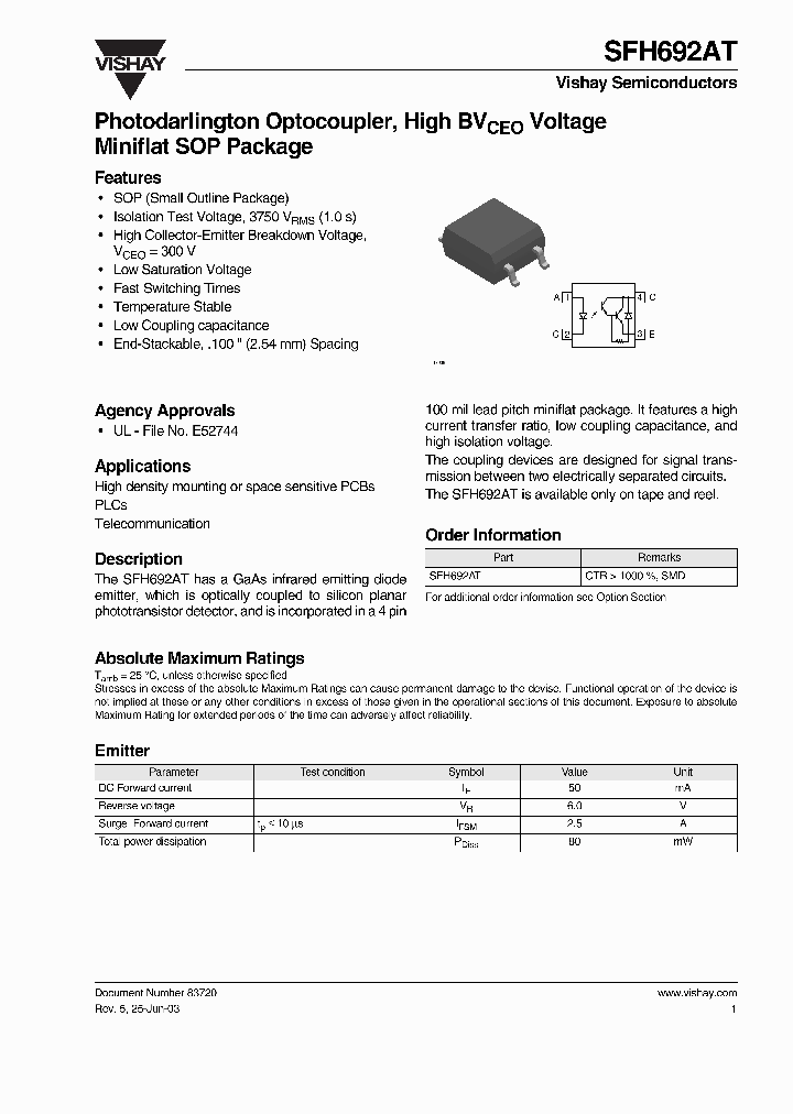 SFH692AT_1307688.PDF Datasheet