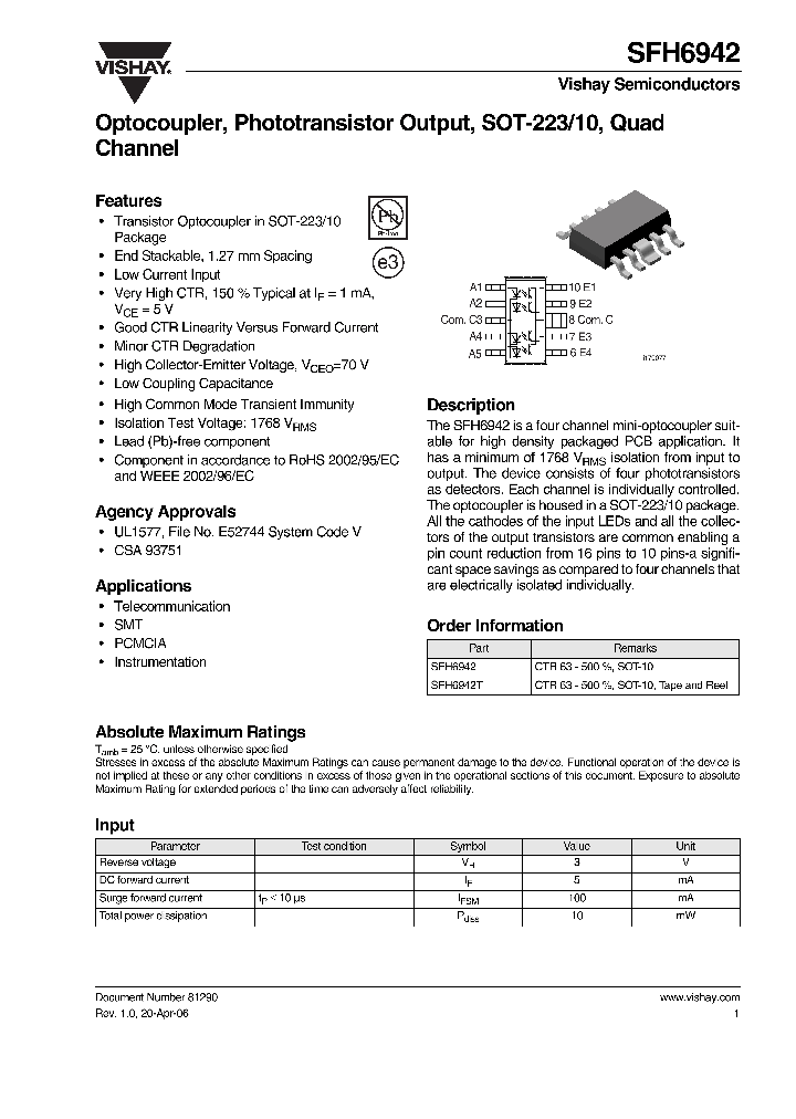 SFH6942T_1105975.PDF Datasheet