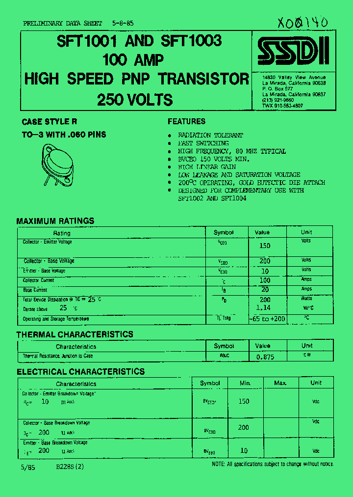 SFT1001_1307821.PDF Datasheet