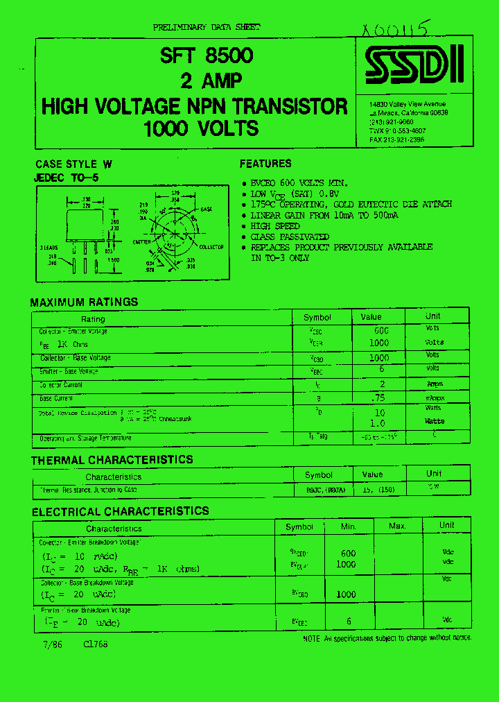 SFT8500_1307866.PDF Datasheet