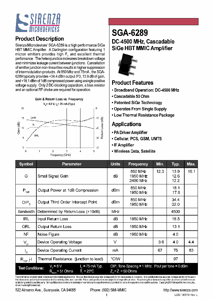 SGA-6289_1114589.PDF Datasheet
