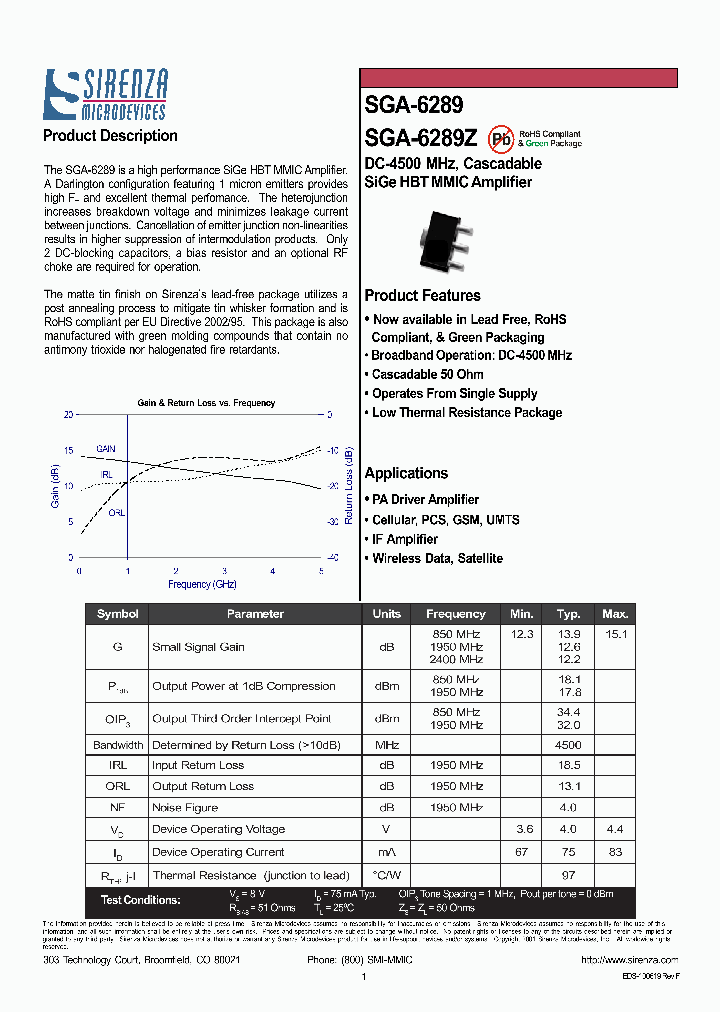 SGA-6289_1114590.PDF Datasheet